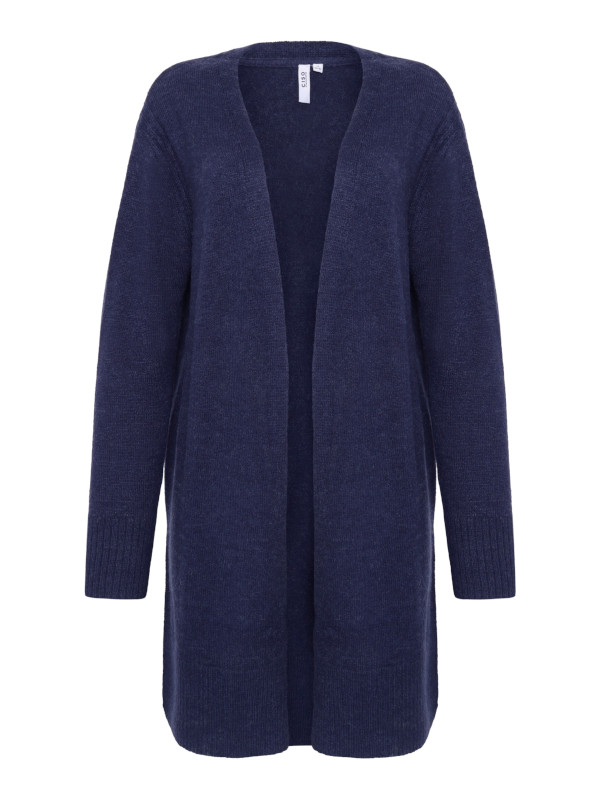 Cardigan Ciso fram Lång cardigan i blått, finns i storlek 38-46.