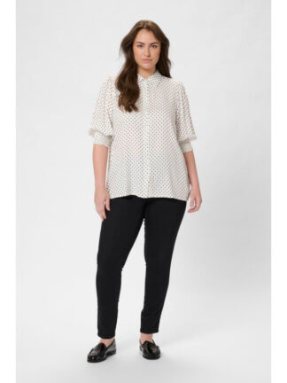 Prickig damskjorta i stora storlekar