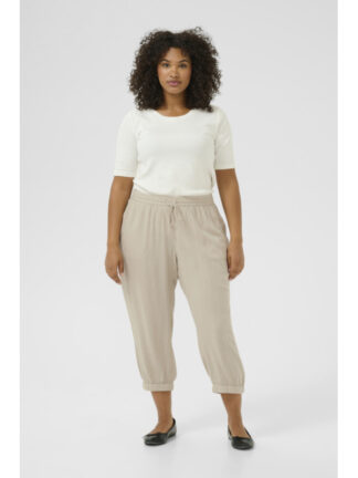 Capri i bomull och linne i stora storlekar